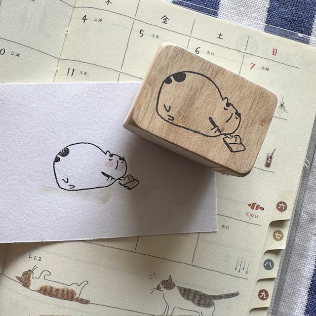 Catdoo Rubber Stamp - Neko Diary Writing