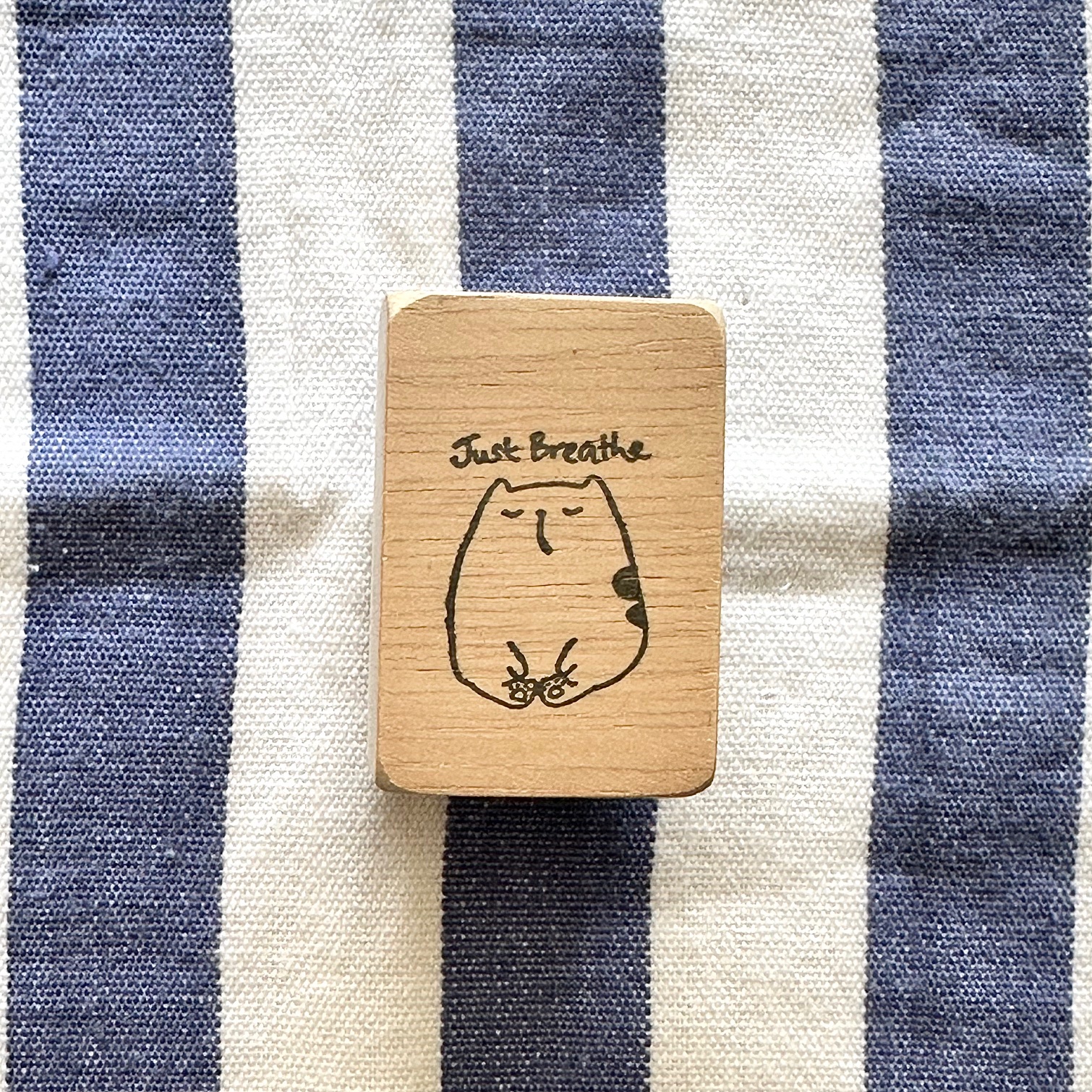 Catdoo Rubber Stamp - Yoga Just Breathe - Image 2