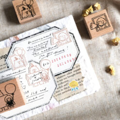 Eileen Tai Bear & Girl Rubber Stamps - Celebration - Image 2