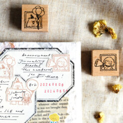 Eileen Tai Bear & Girl Rubber Stamps - Celebration