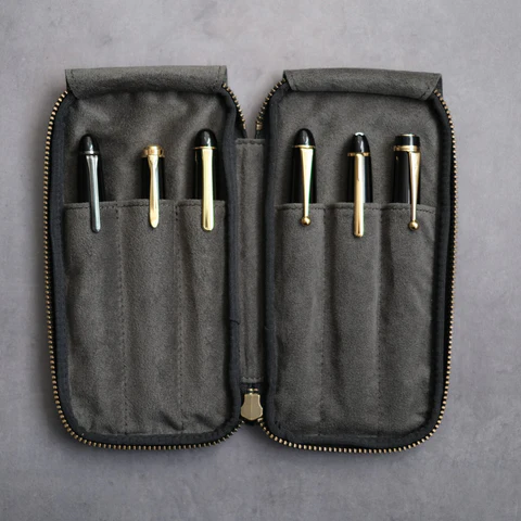 &Liebe 6-Pen Leather Zip Case