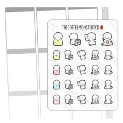 The Coffee Monsterz Co Stickers - Me Time Emotis