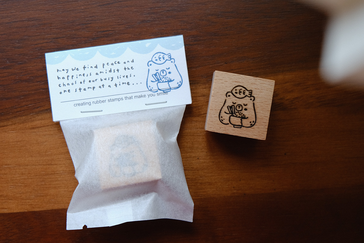 Eileen Tai "Foodie Bear" Rubber Stamp - Rice