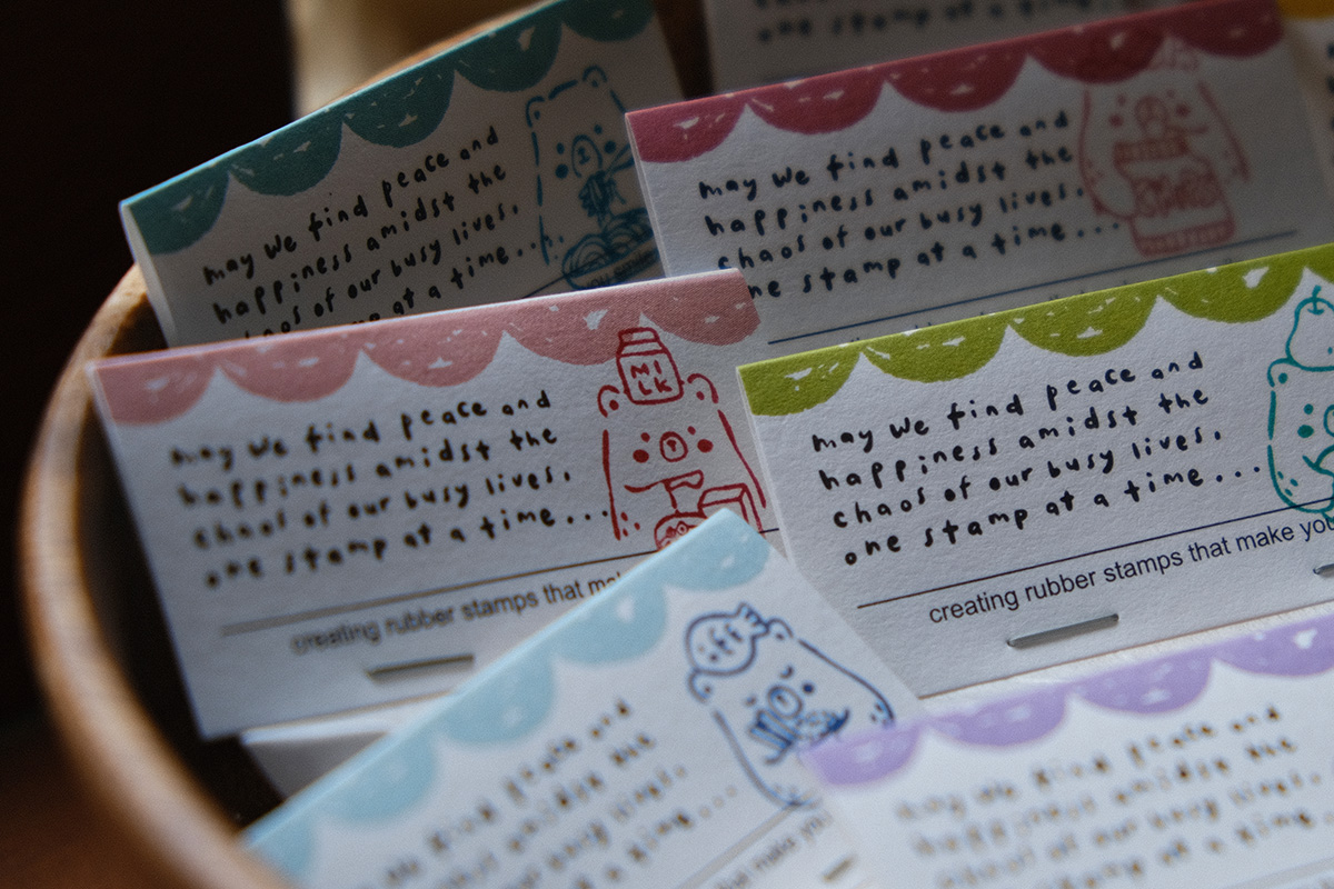 Eileen Tai "Foodie Bear" Rubber Stamp - Milk & Cereal