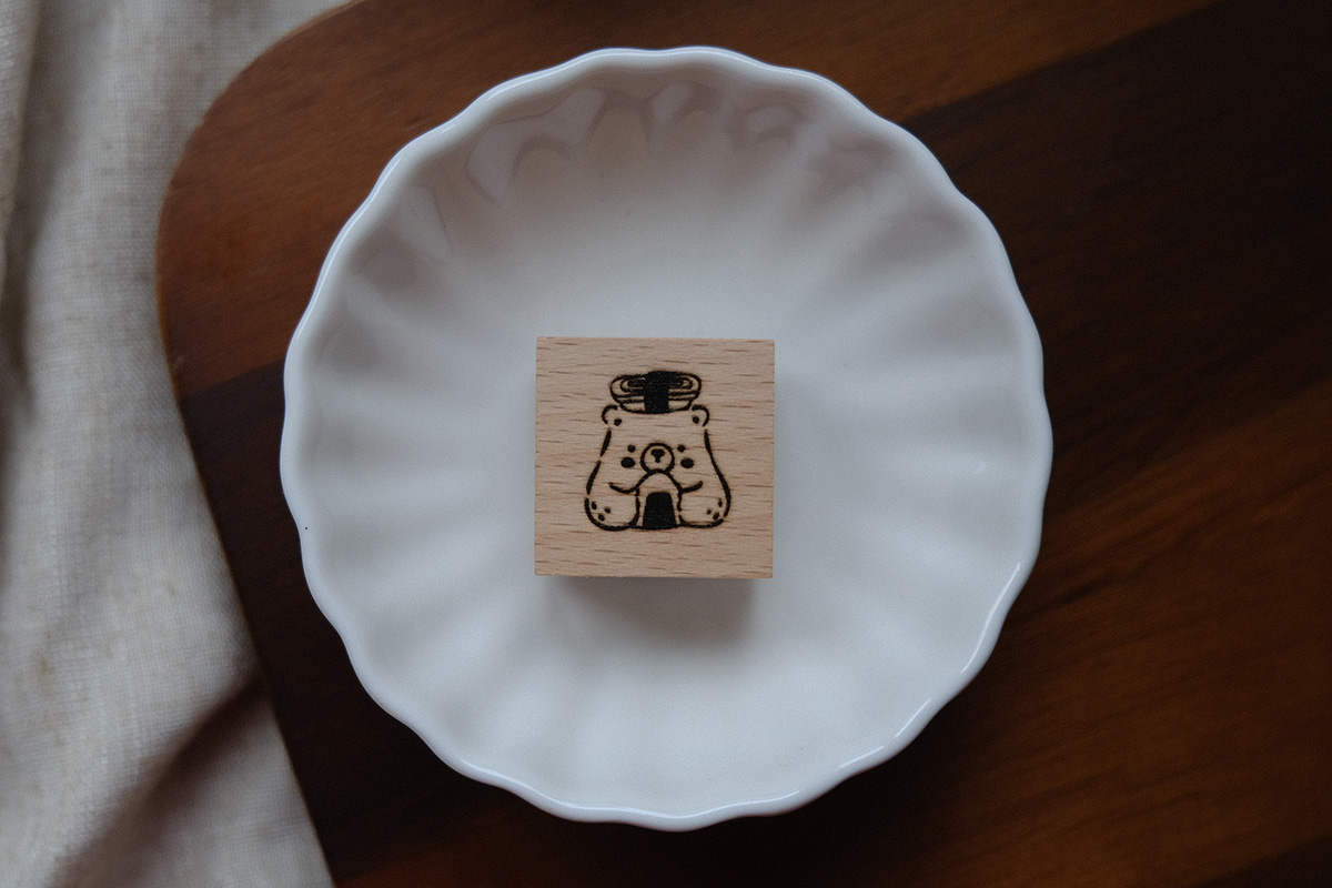 Eileen Tai "Foodie Bear" Rubber Stamp - Sushi & Onigiri