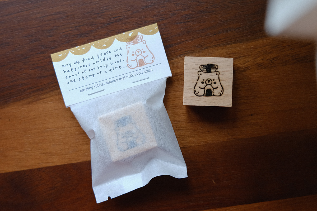 Eileen Tai "Foodie Bear" Rubber Stamp - Sushi & Onigiri
