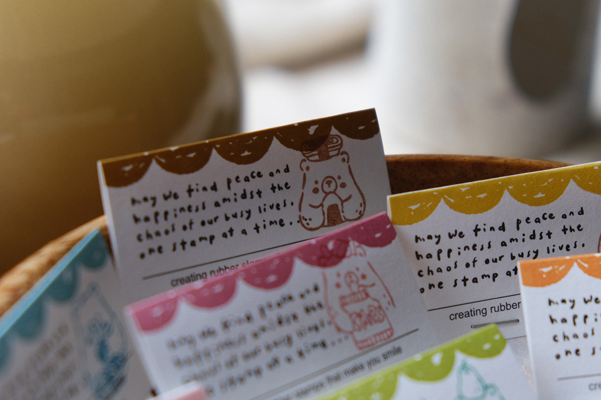 Eileen Tai "Foodie Bear" Rubber Stamp - Sushi & Onigiri