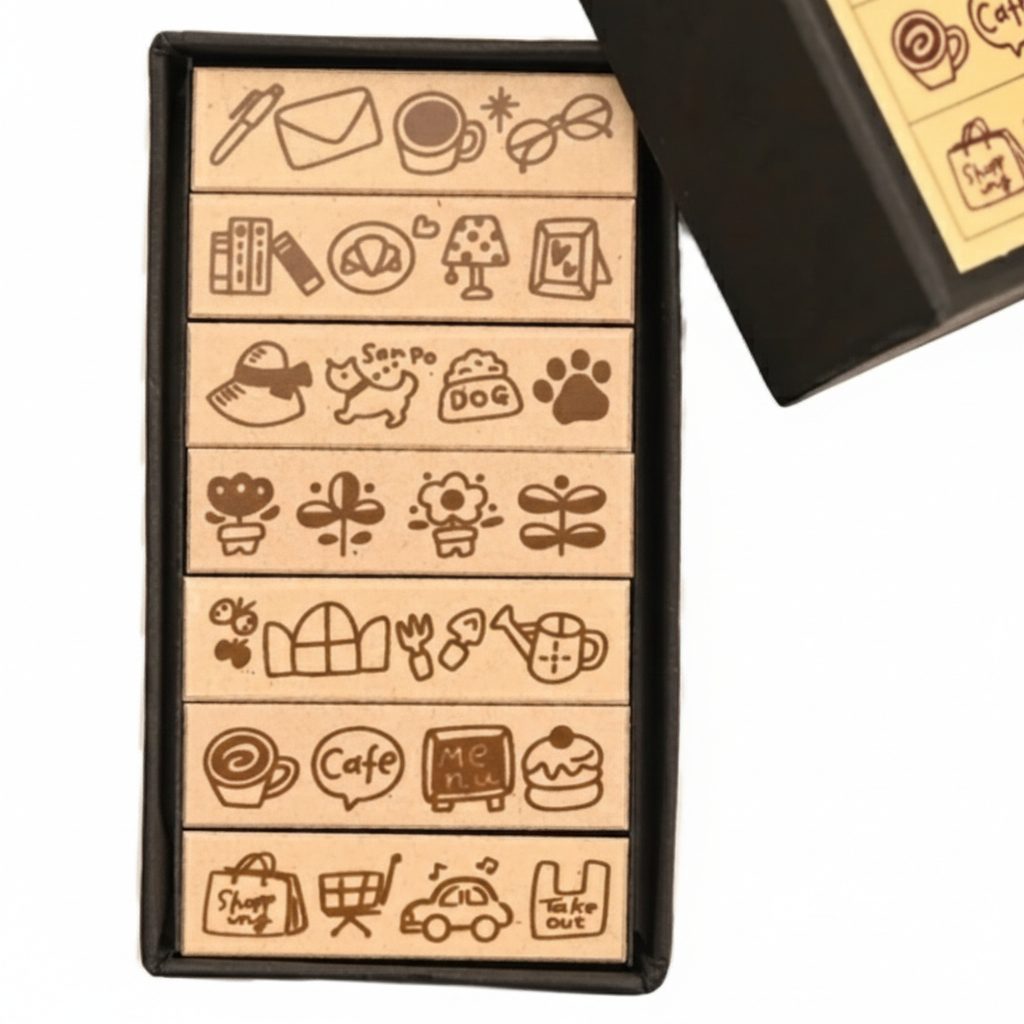Sandy x Avec Amour Rubber Stamp Set - Good Time
