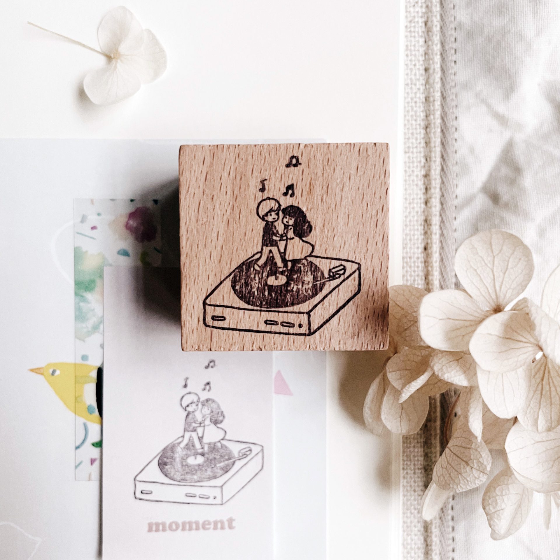 Ms Bulat Rubber Stamp - Give Love a Spin