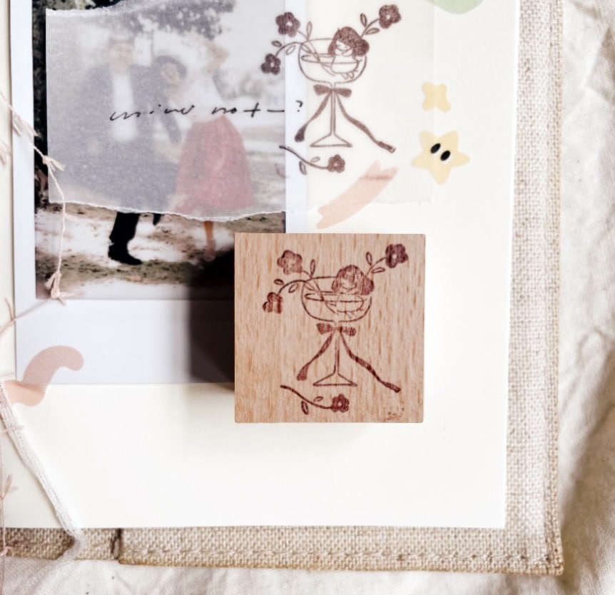 Ms Bulat Rubber stamp - Have Time to Wine Down