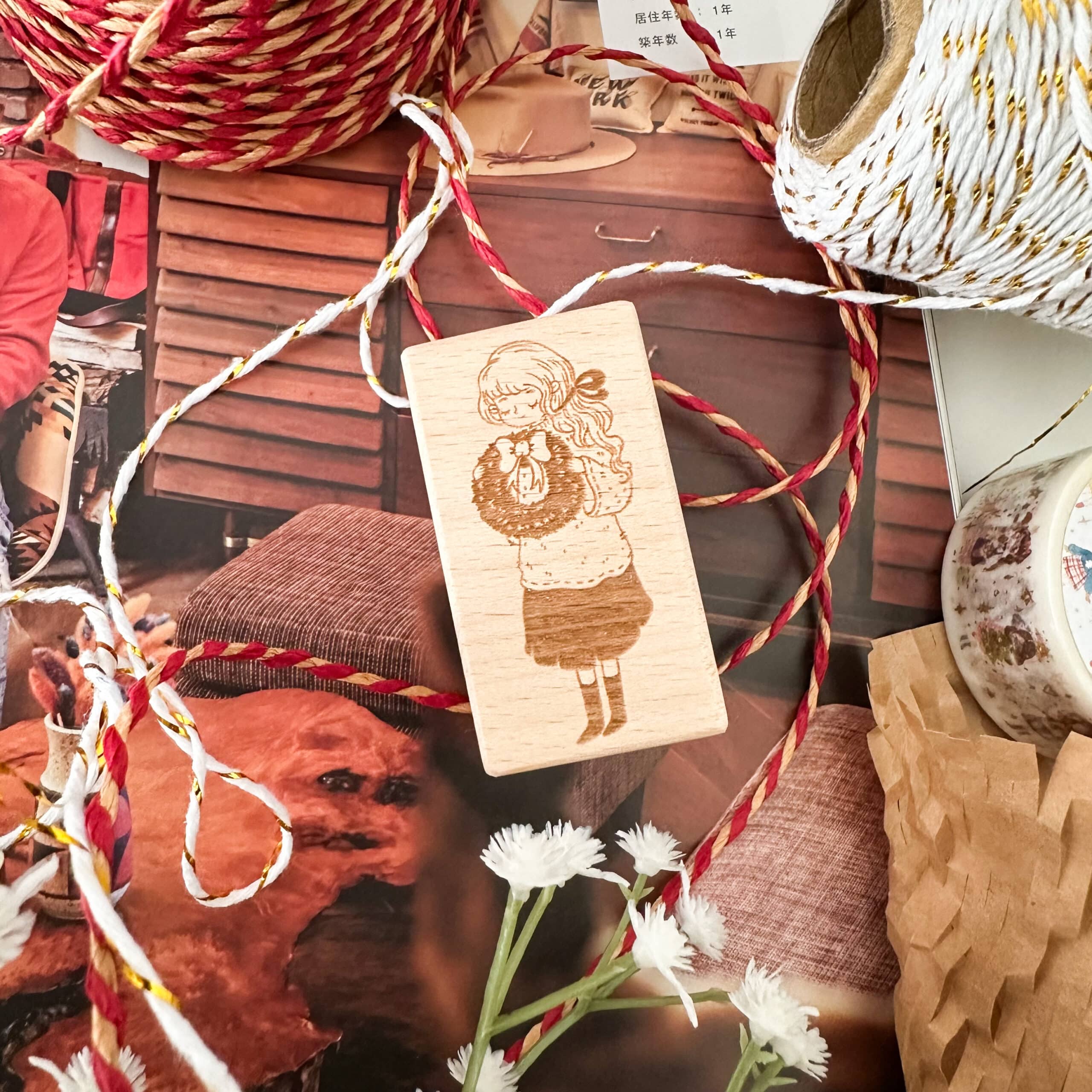 Sho Little Happiness Rubber Stamps - Christmas Girls