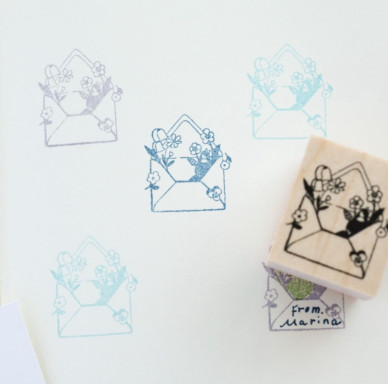 Kin.Iro.Hitode Rubber Stamp - Girl In The Envelope - Image 2