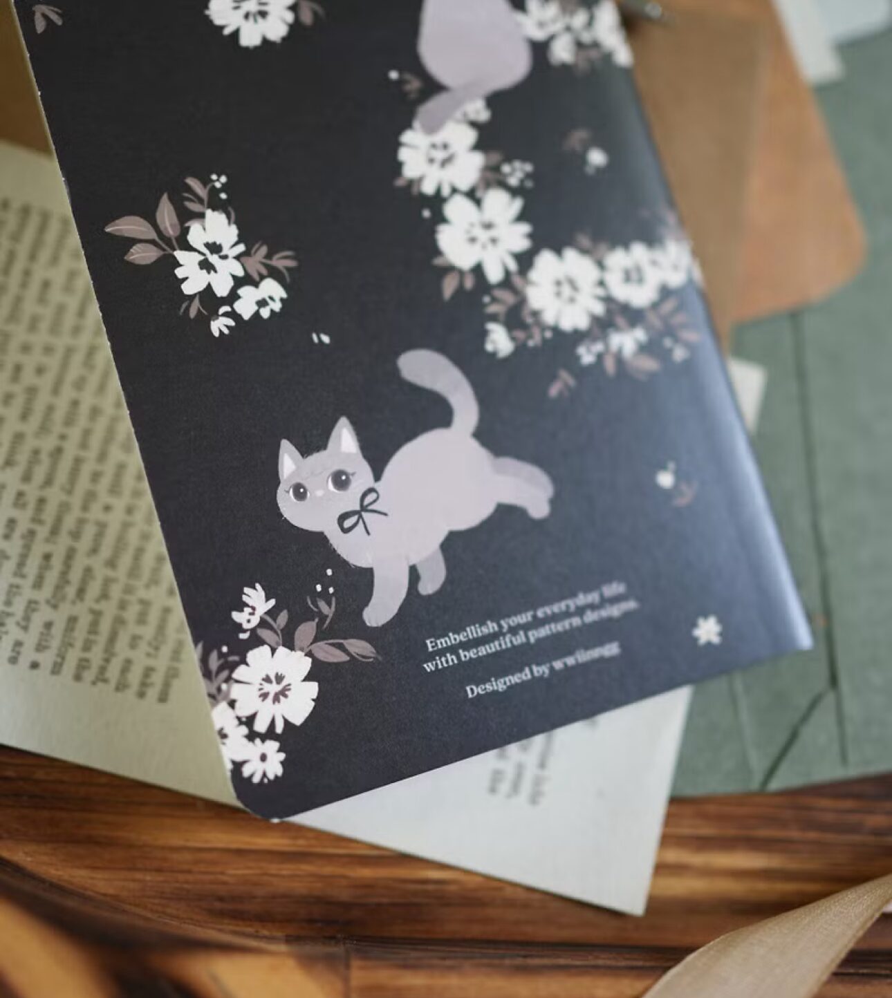Wwiinngg Pocket Notebook - Cat