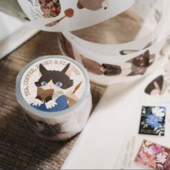 Wwiinngg Matte PET Tape - Tea, Coffee, Books & Flowers