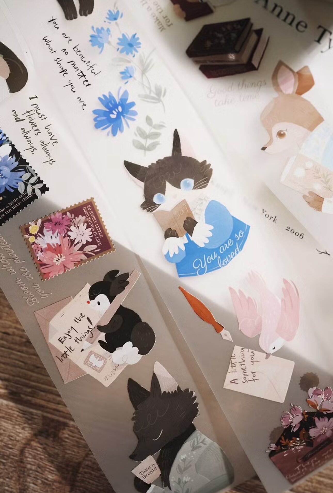 Wwiinngg Matte PET Tape - Tea, Coffee, Books & Flowers
