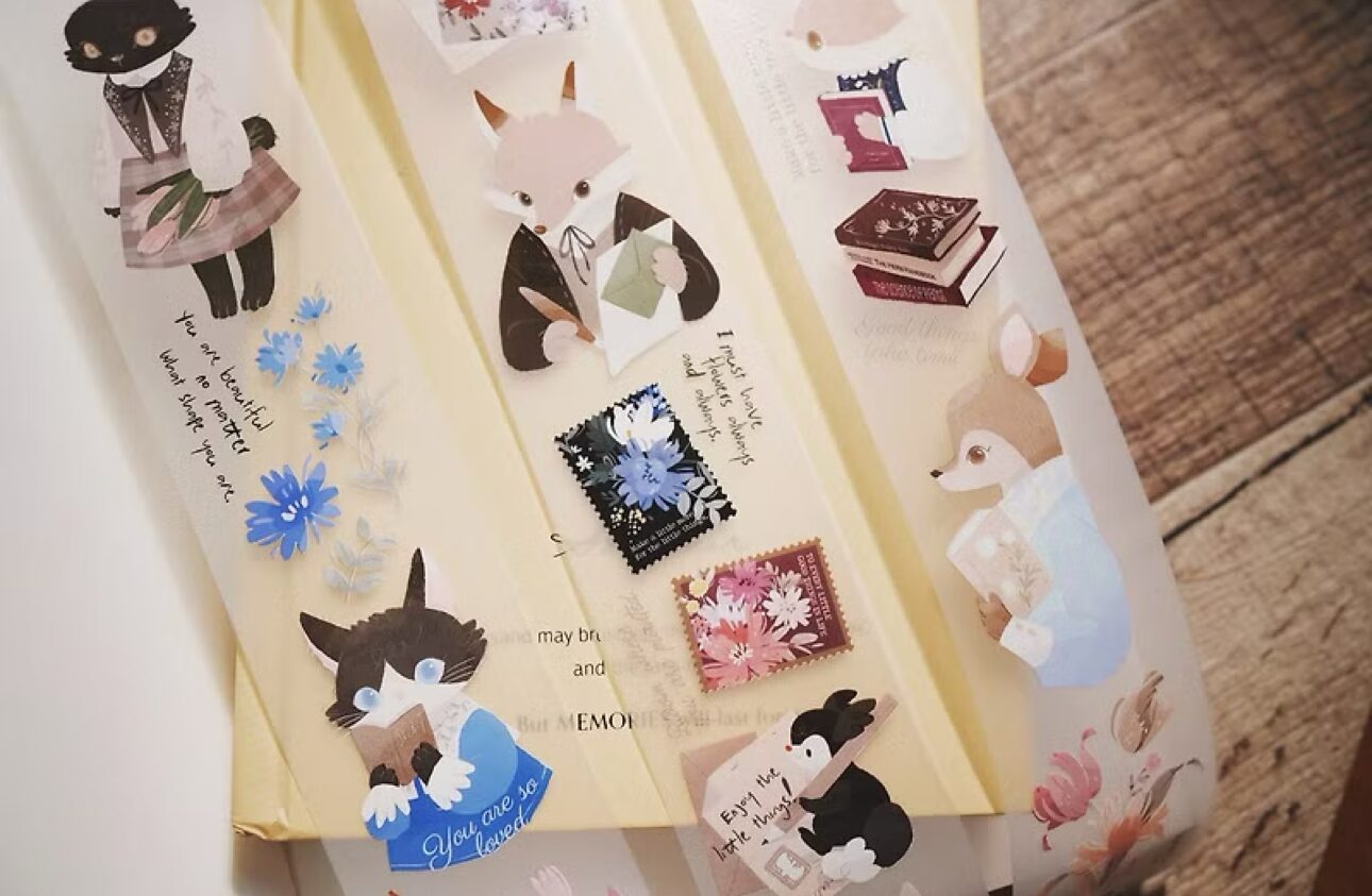 Wwiinngg Matte PET Tape - Tea, Coffee, Books & Flowers