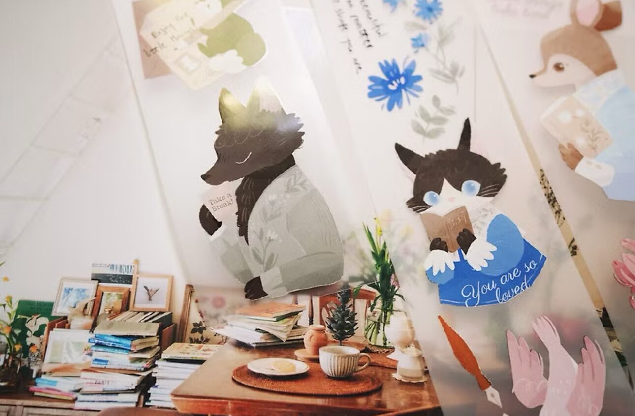 Wwiinngg Matte PET Tape - Tea, Coffee, Books & Flowers