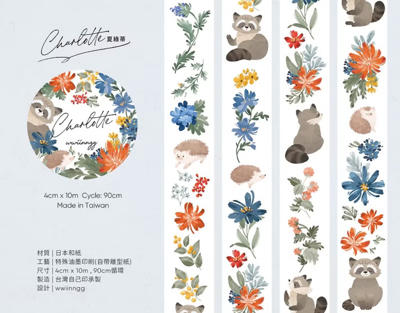Wwiinngg Washi Tape - Charlotte