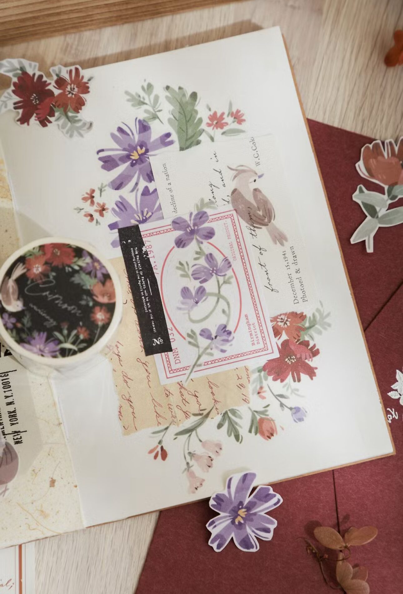 Wwiinngg Washi Tape - Crimson