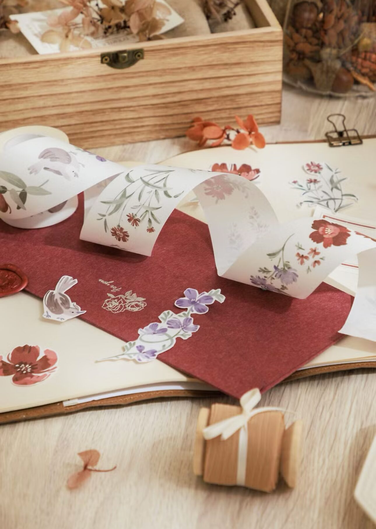 Wwiinngg Washi Tape - Crimson