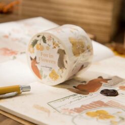 Wwiinngg Washi Tape - Fox In Flowers