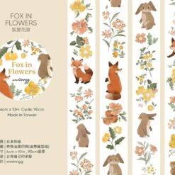 Wwiinngg Washi Tape - Fox In Flowers