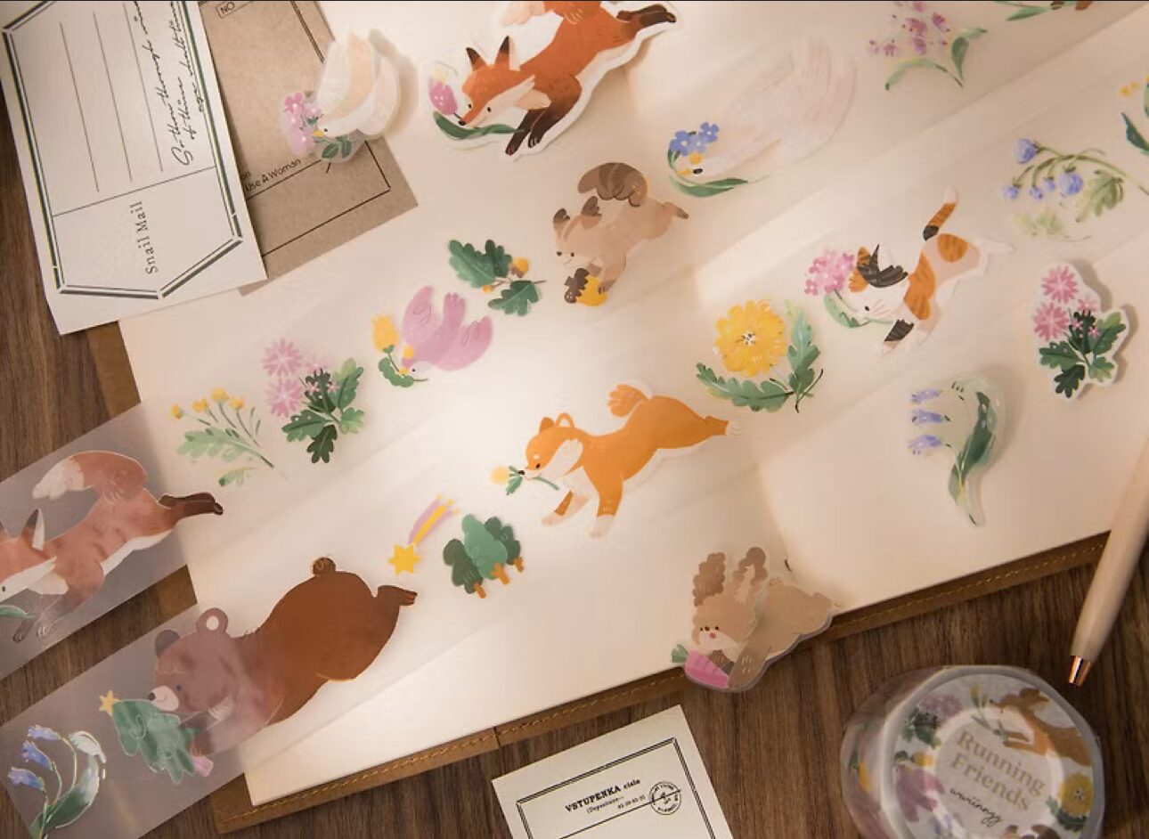 Wwiinngg Matte PET Tape - Running Friends