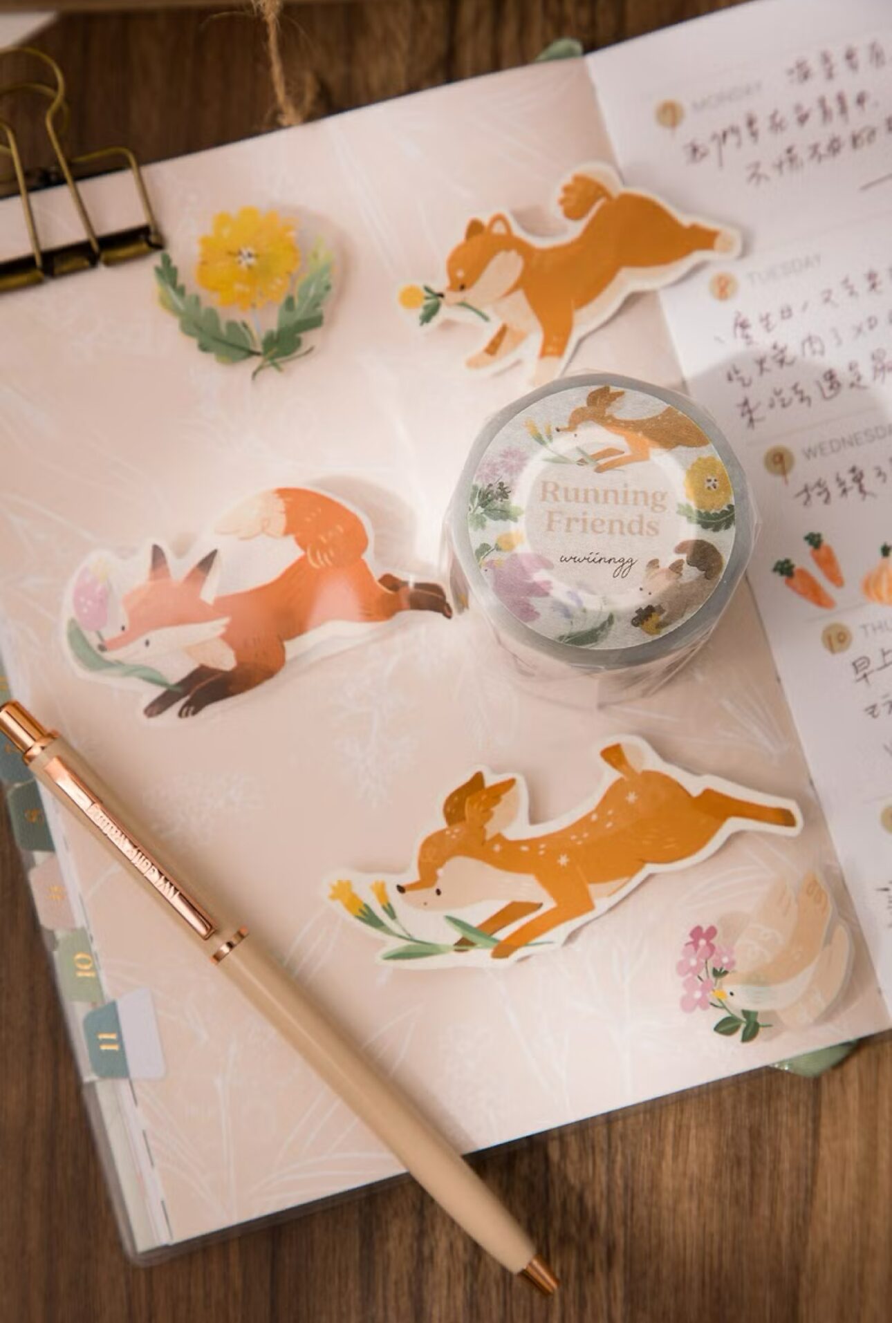 Wwiinngg Matte PET Tape - Running Friends