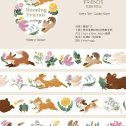 Wwiinngg Matte PET Tape - Running Friends