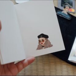 La Dolce Vita Passport Size Notebook - Girl with Beret