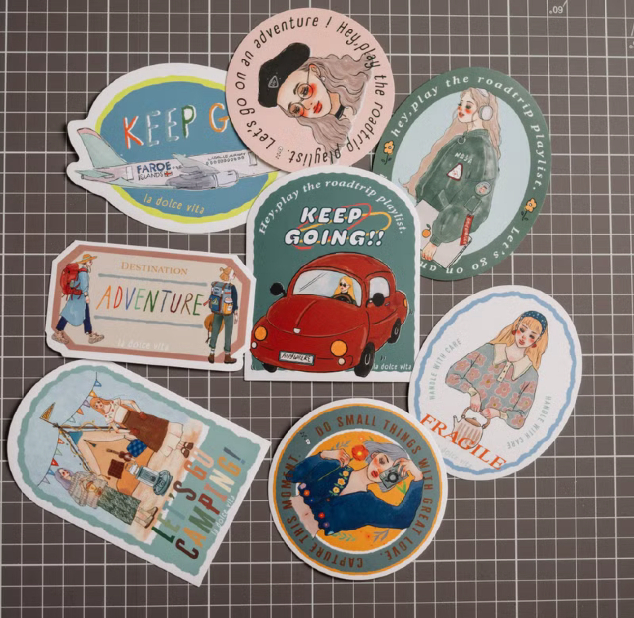 La Dolce Vita Travel Agency Waterproof Stickers