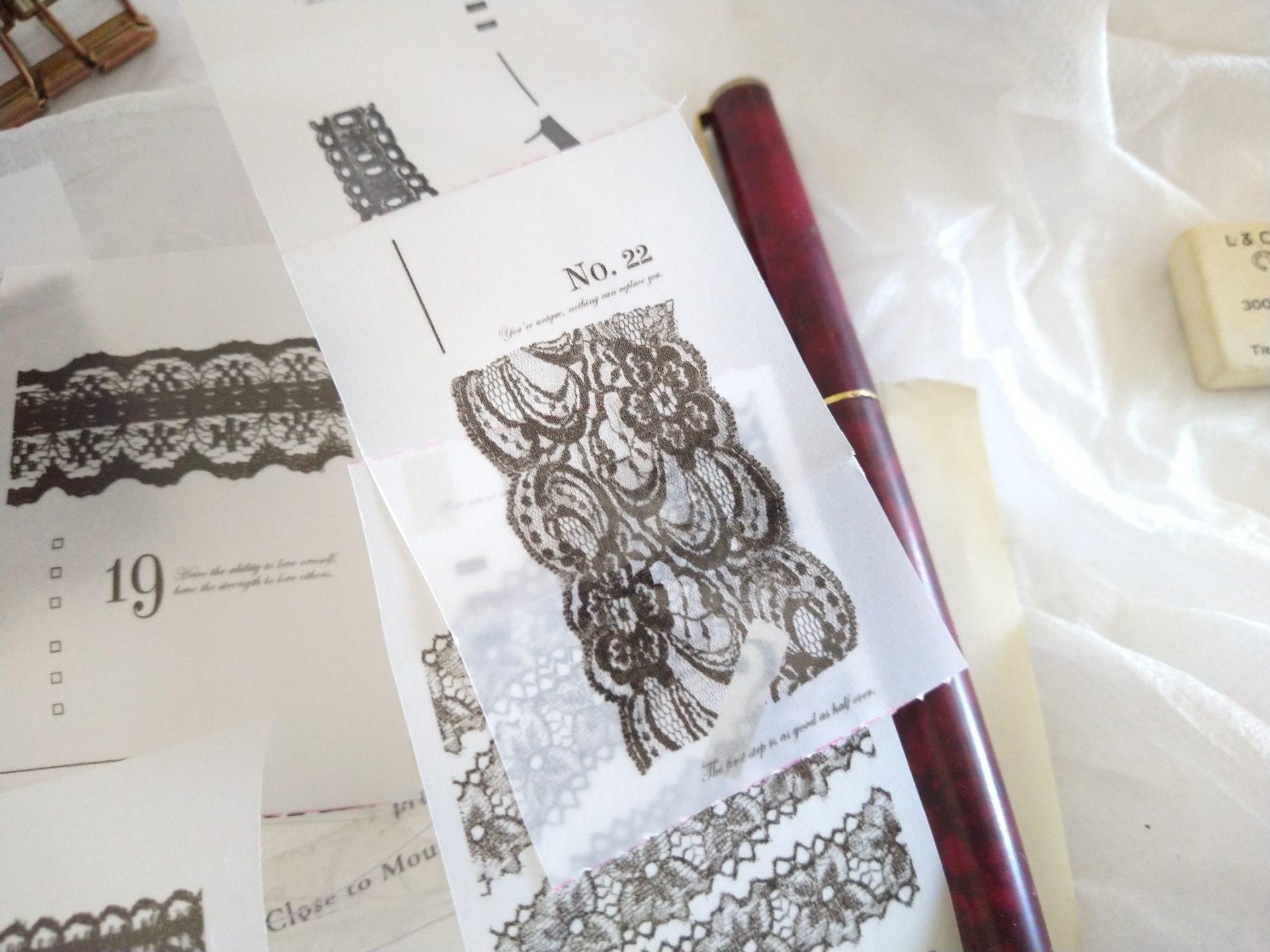 Siyun Studio Tracing Paper Tape - Black Lace