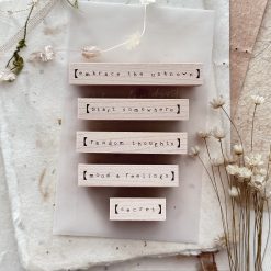 Nove Simple Words Rubber Stamps