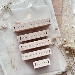 Nove Simple Words Rubber Stamps