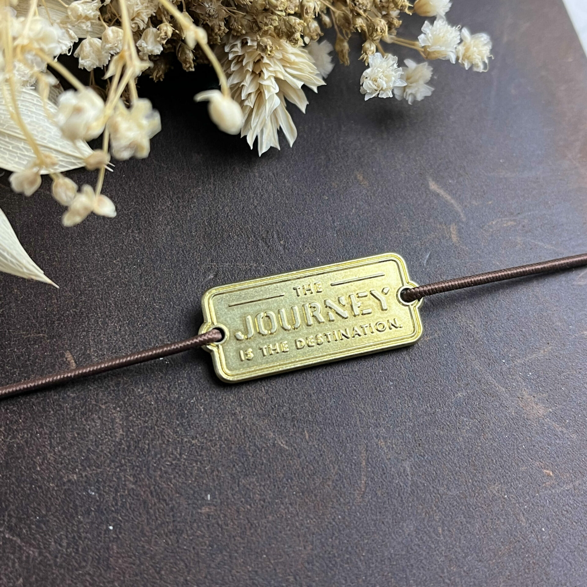Baum-kuchen Brass Plate "Journey is the destination"