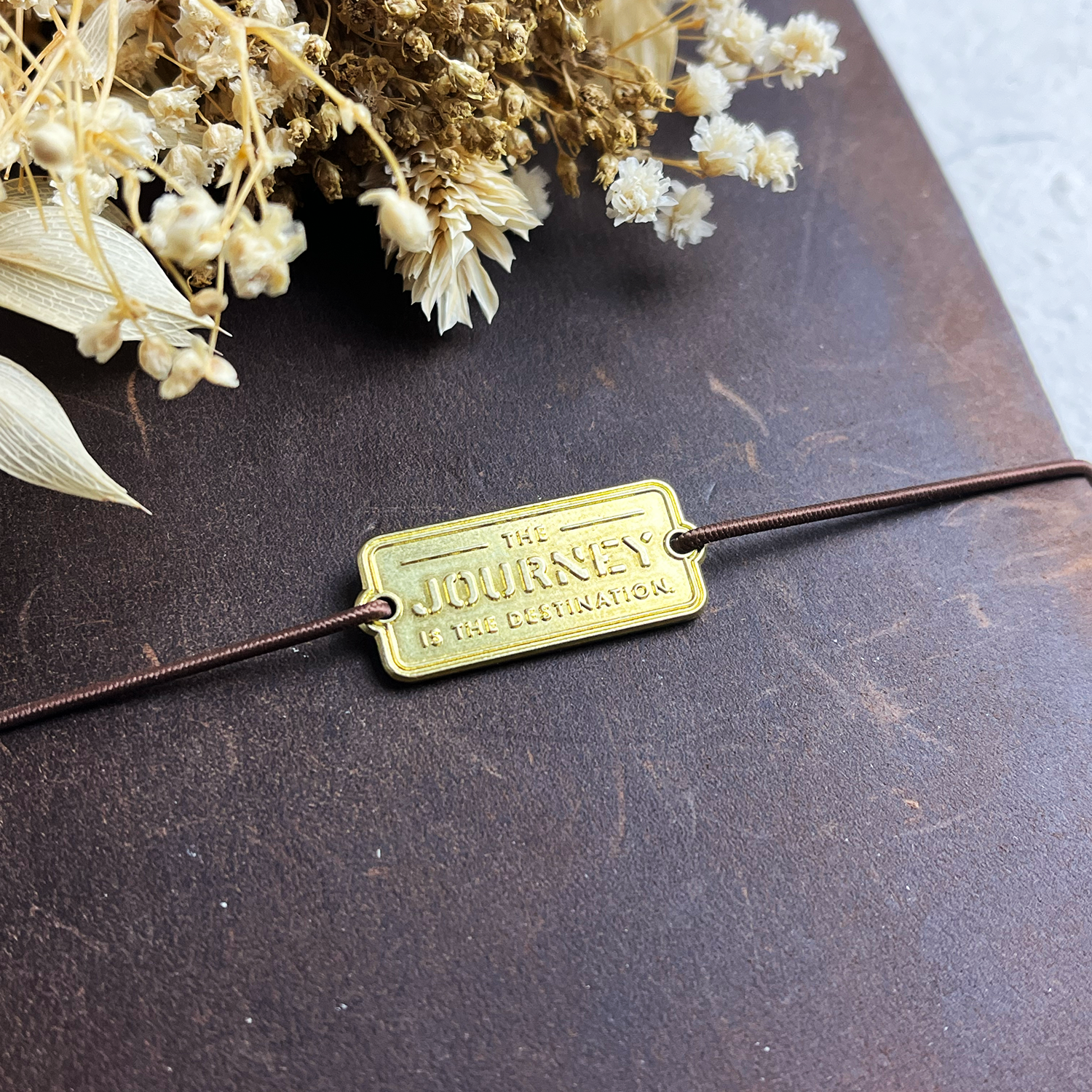 Baum-kuchen Brass Plate "Journey is the destination"