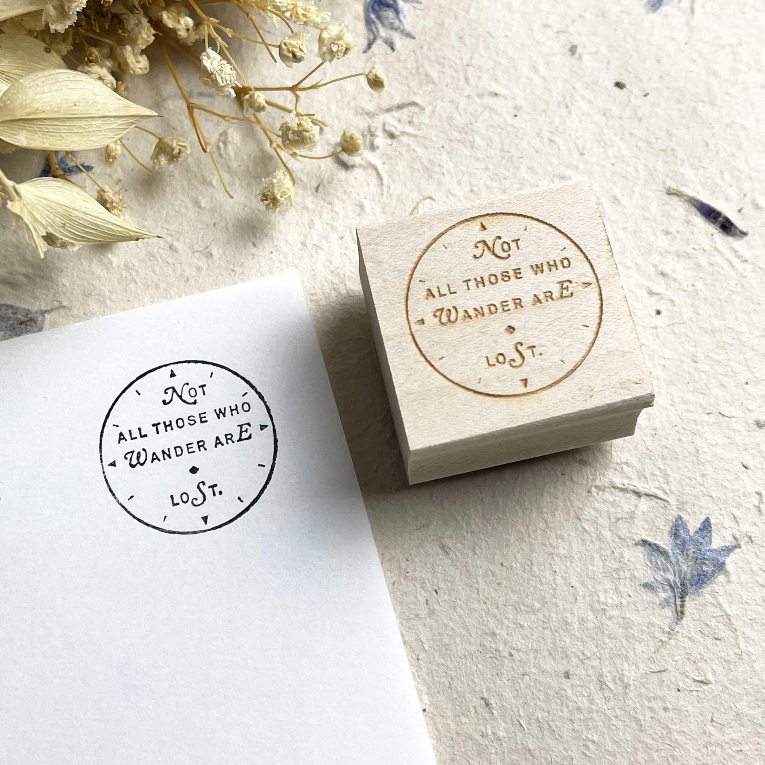 Baum-kuchen Rubber Stamp - Not All Those Who Wander are Lost