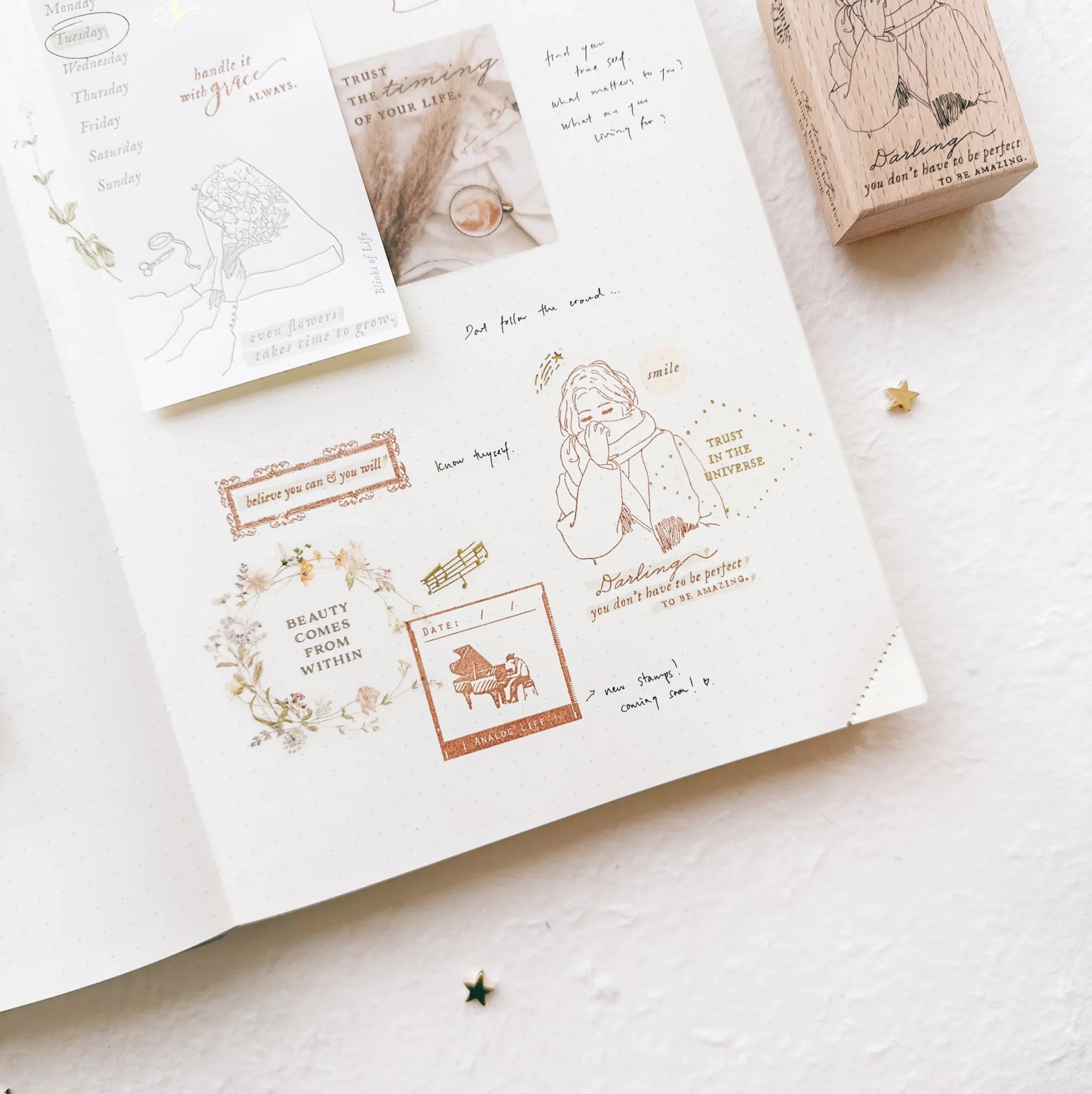 Blinks of Life Rubber Stamp - Analog Life Frame & Quotes - Image 5