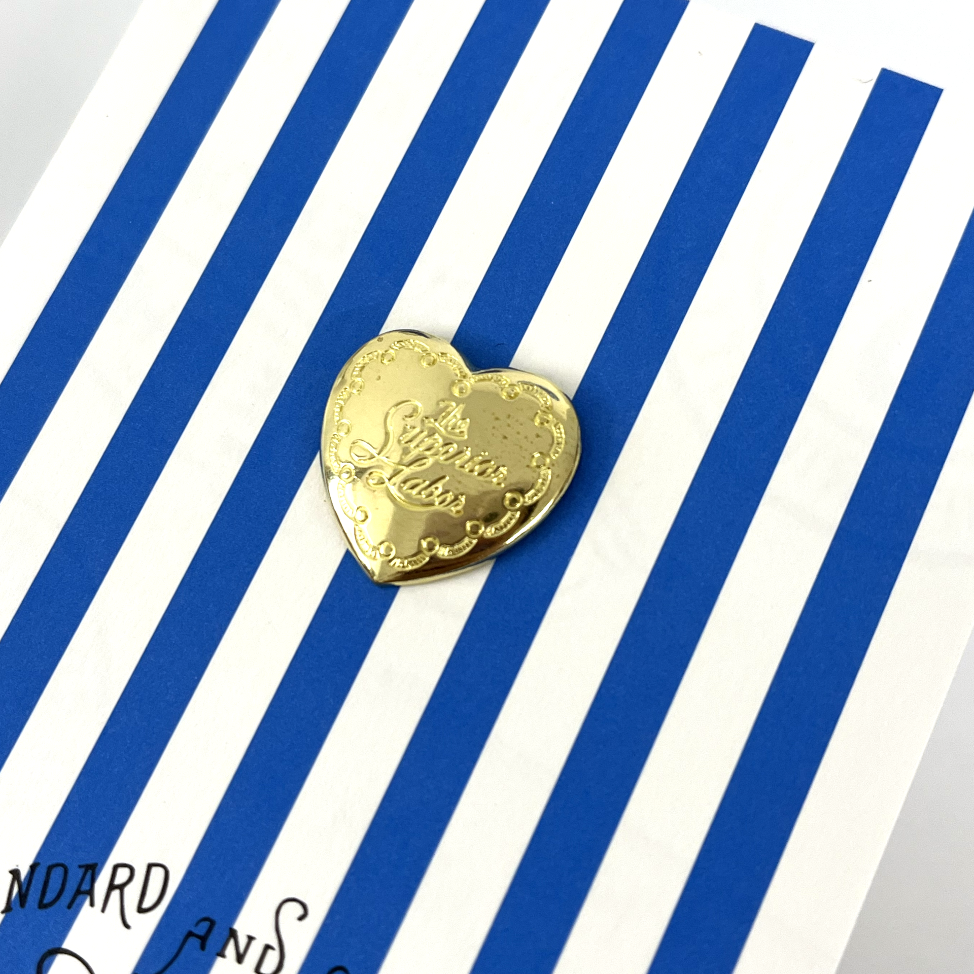 The Superior Labor Heart Brass Charm / Pin