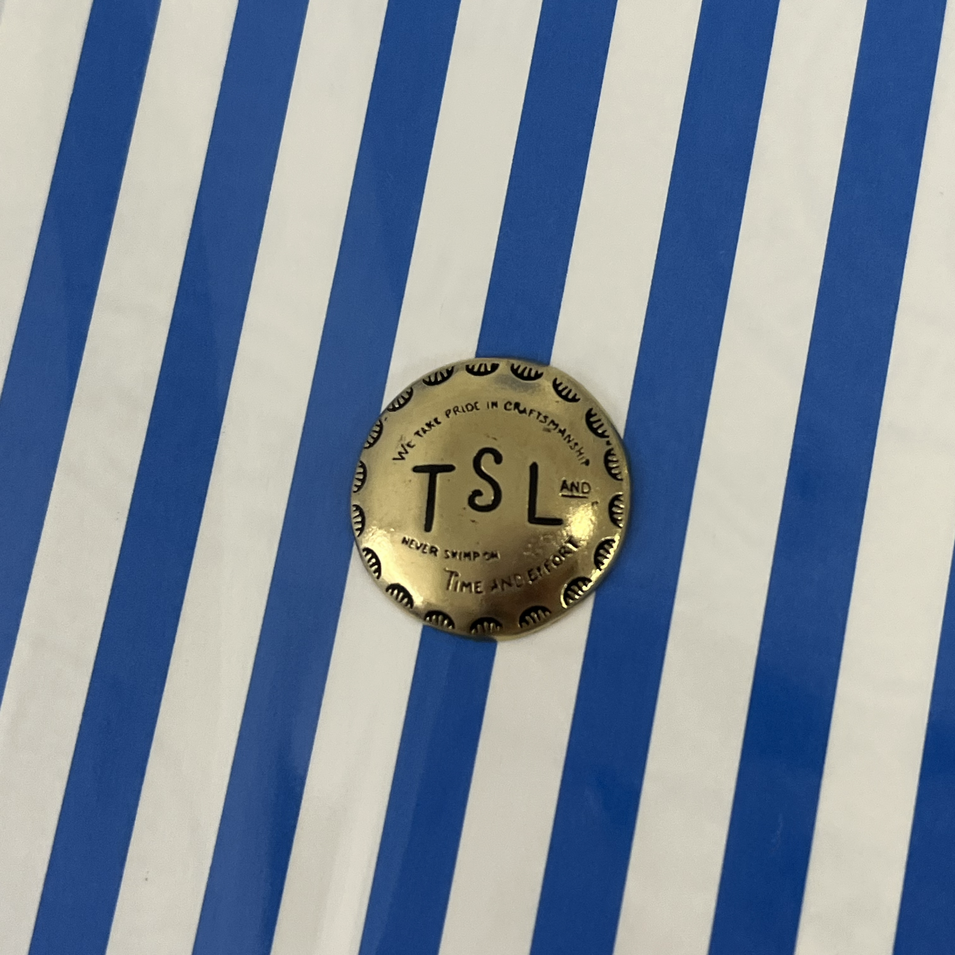The Superior Labor Round Brass Charm / Pin