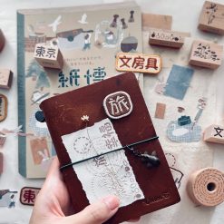 Nove Origami Words Embroidery Stickers