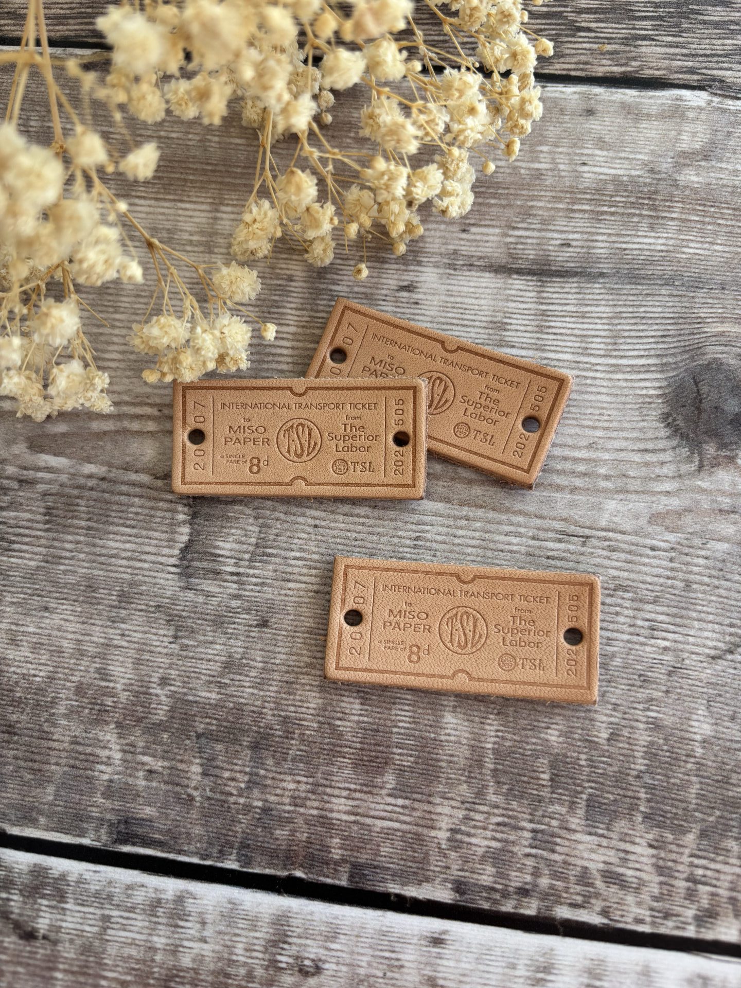 Miso Paper x TSL Leather Tag London Ticket