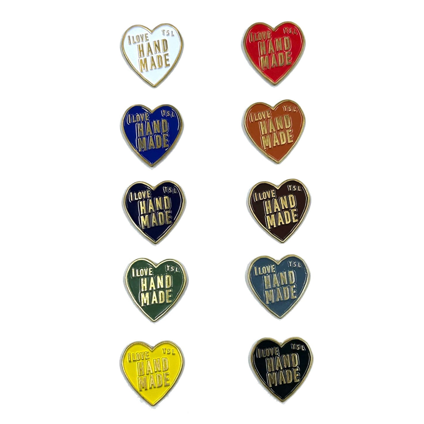 The Superior Labor Heart Logo Charm / Pin Love Handmade