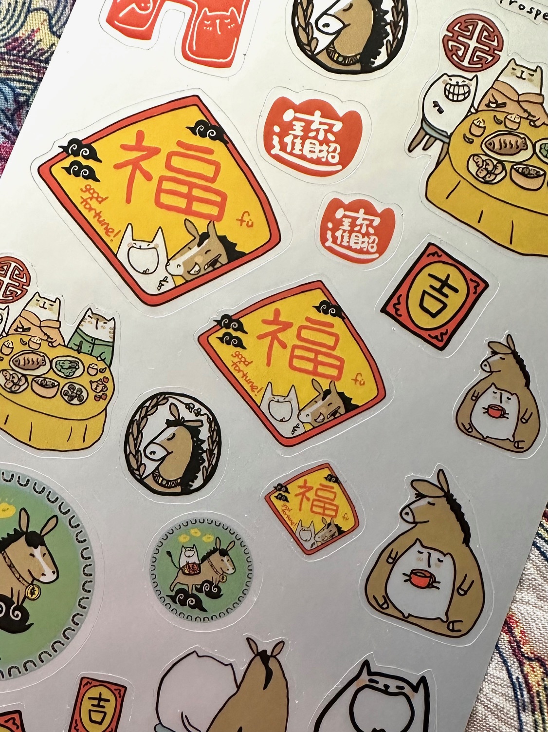 Catdoo Sticker Sheet - Prosperity Horse Year