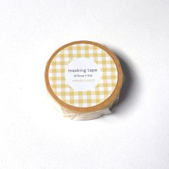 Papier Platz Gingham Check Masking Tape yellow