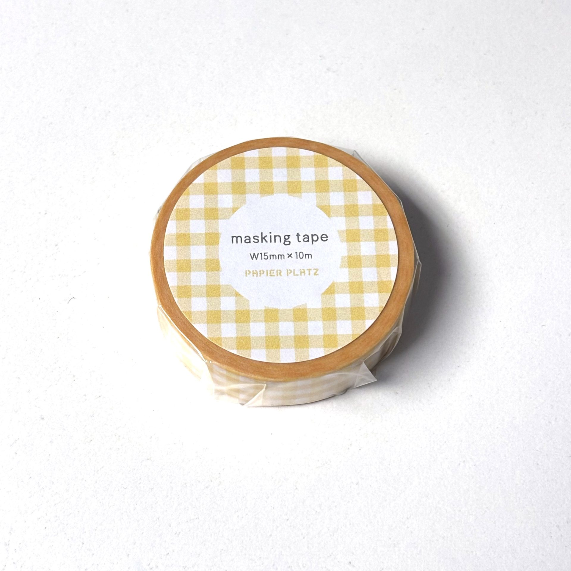 Papier Platz Gingham Check Masking Tape yellow