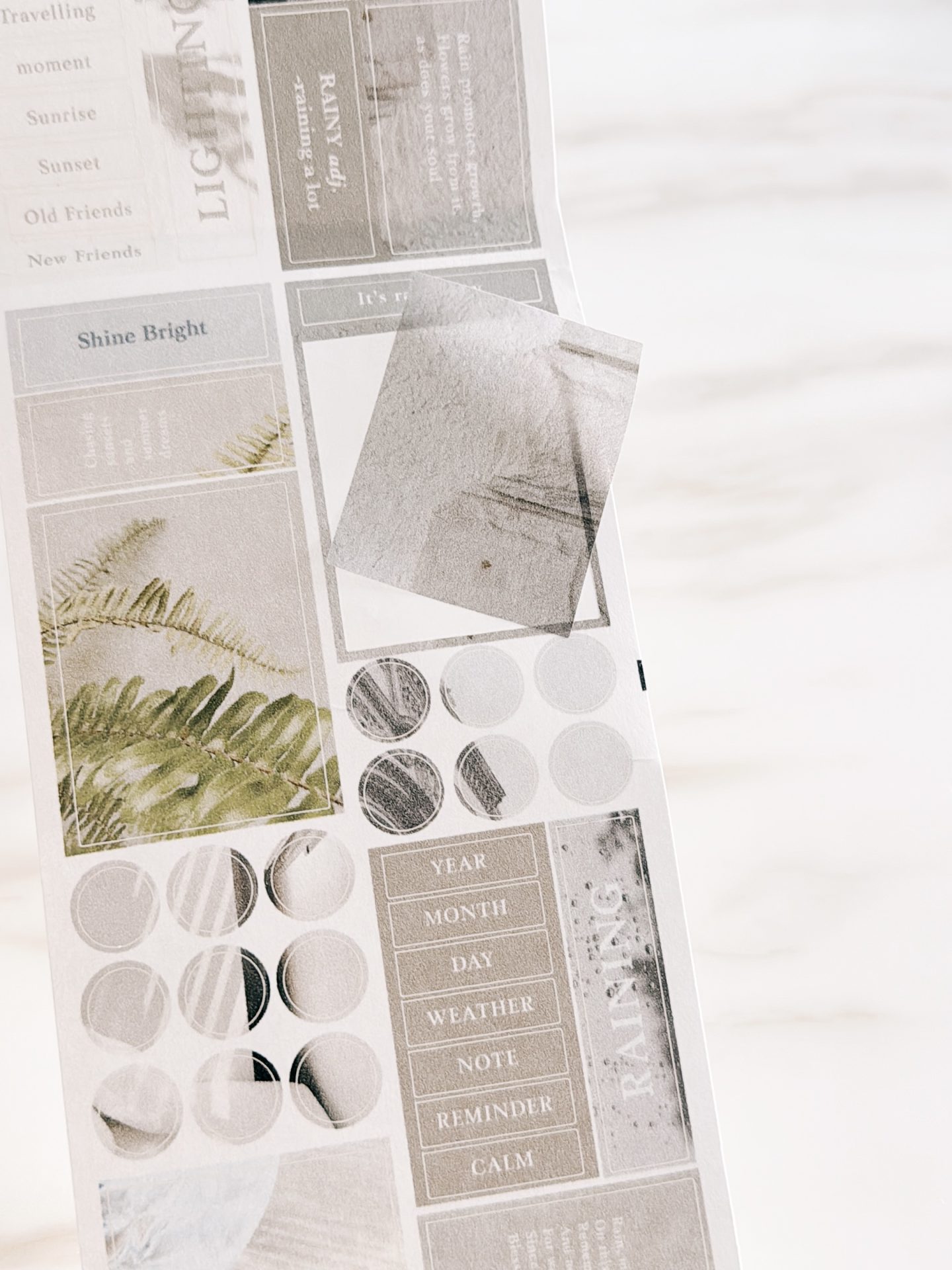Traveling on Paper Sunny Days Die-Cut Washi Tape