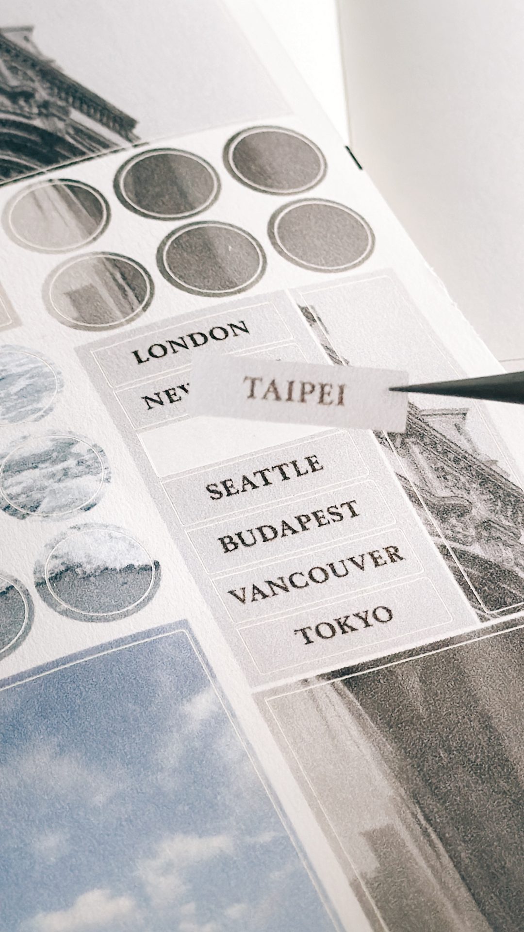 Traveling on Paper Rainy Days Die-Cut Washi Tape
