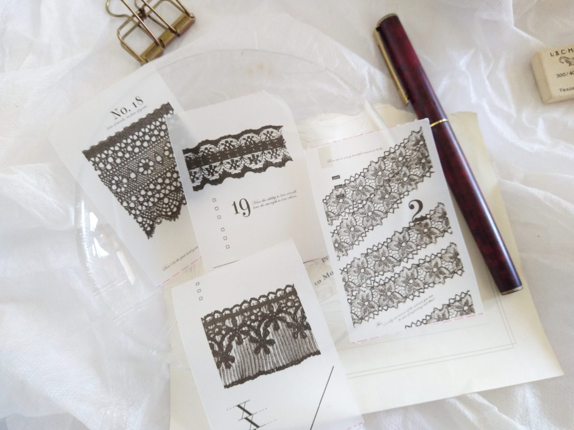 Siyun Studio Tracing Paper Tape - Black Lace