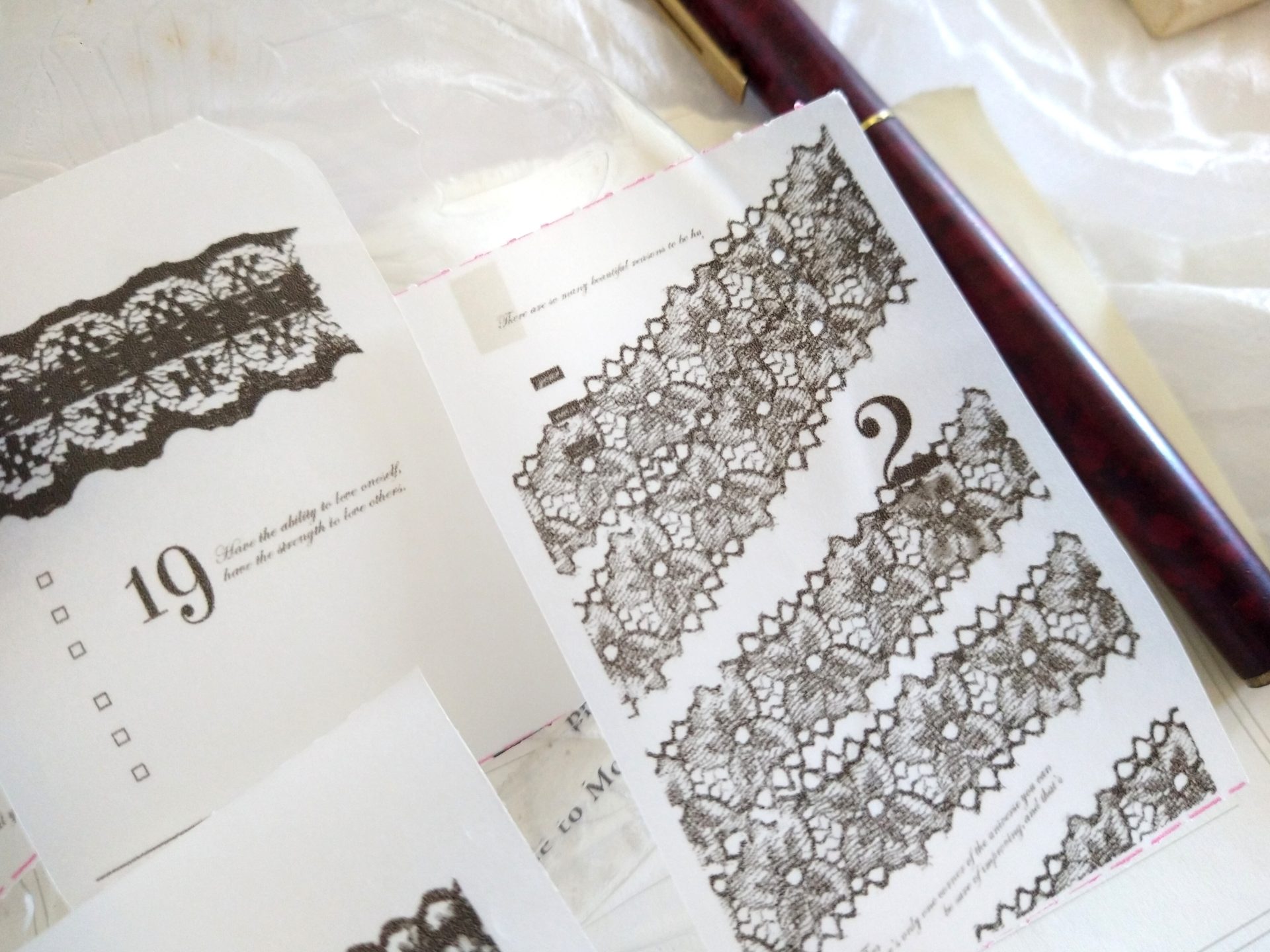 Siyun Studio Tracing Paper Tape - Black Lace
